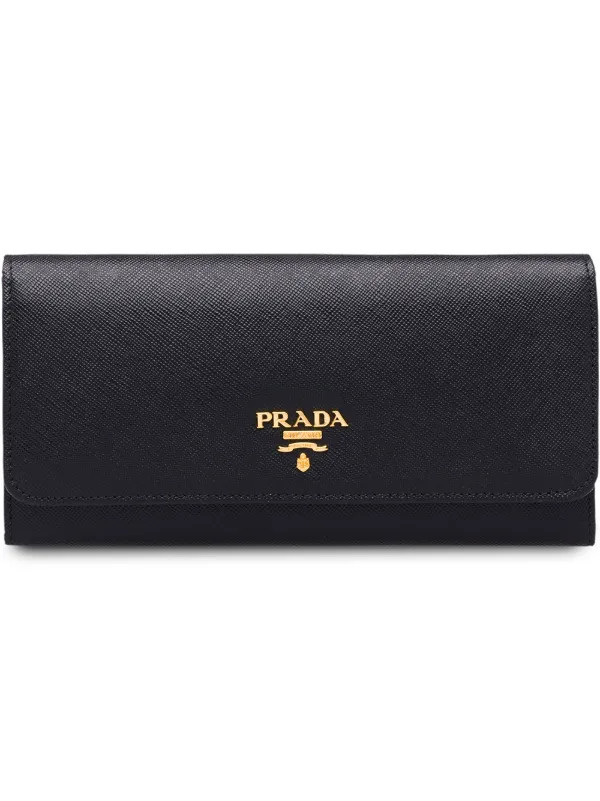Prada logo-plaque Continental Wallet - Farfetch | Farfetch Global