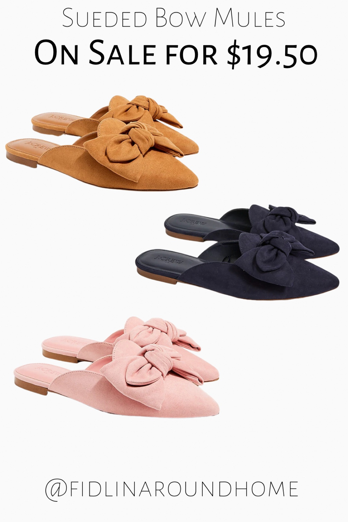 Sueded bow mules and flats for women on sale for $19.50

#LTKFind #LTKunder50 #LTKshoecrush