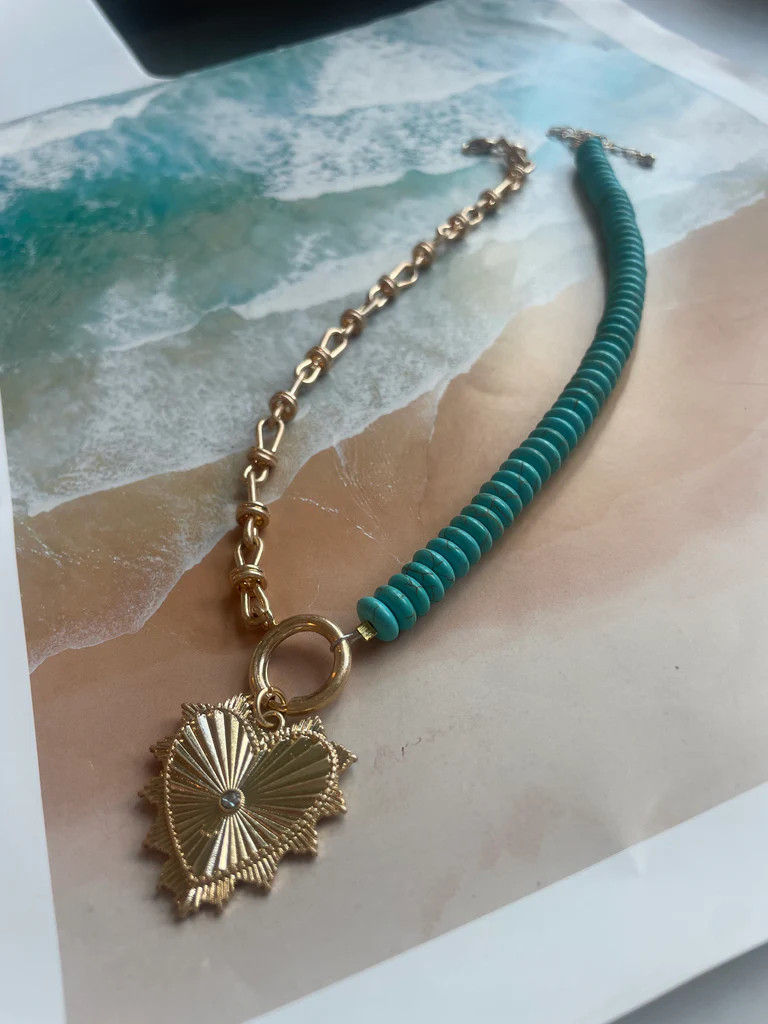 Turquoise and Gold Love and Luck Necklace | Erin McDermott Jewelry