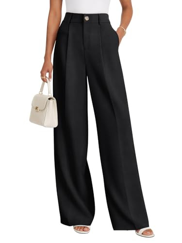 NIMIN Womens Work Pants High Waisted Wide Leg Dress Trousers with Pockets | Amazon (US)