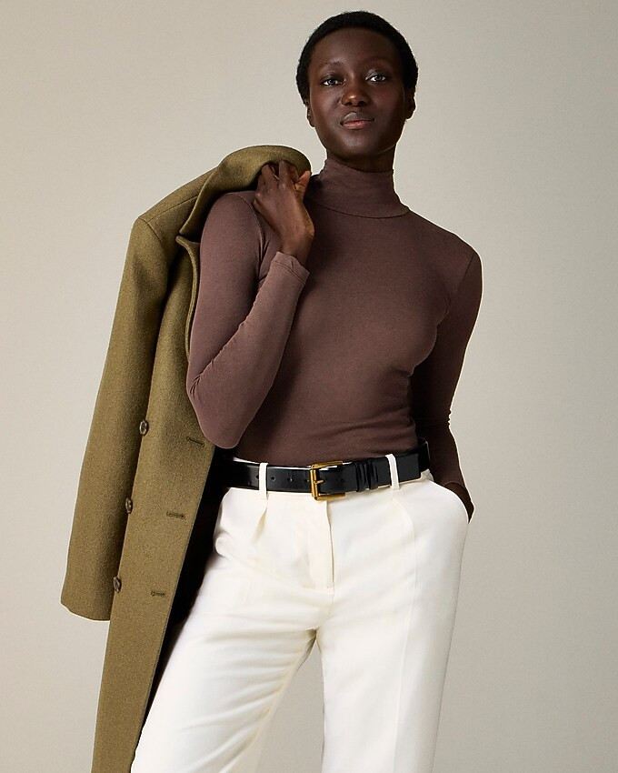 Tissue crepe turtleneck | J. Crew US