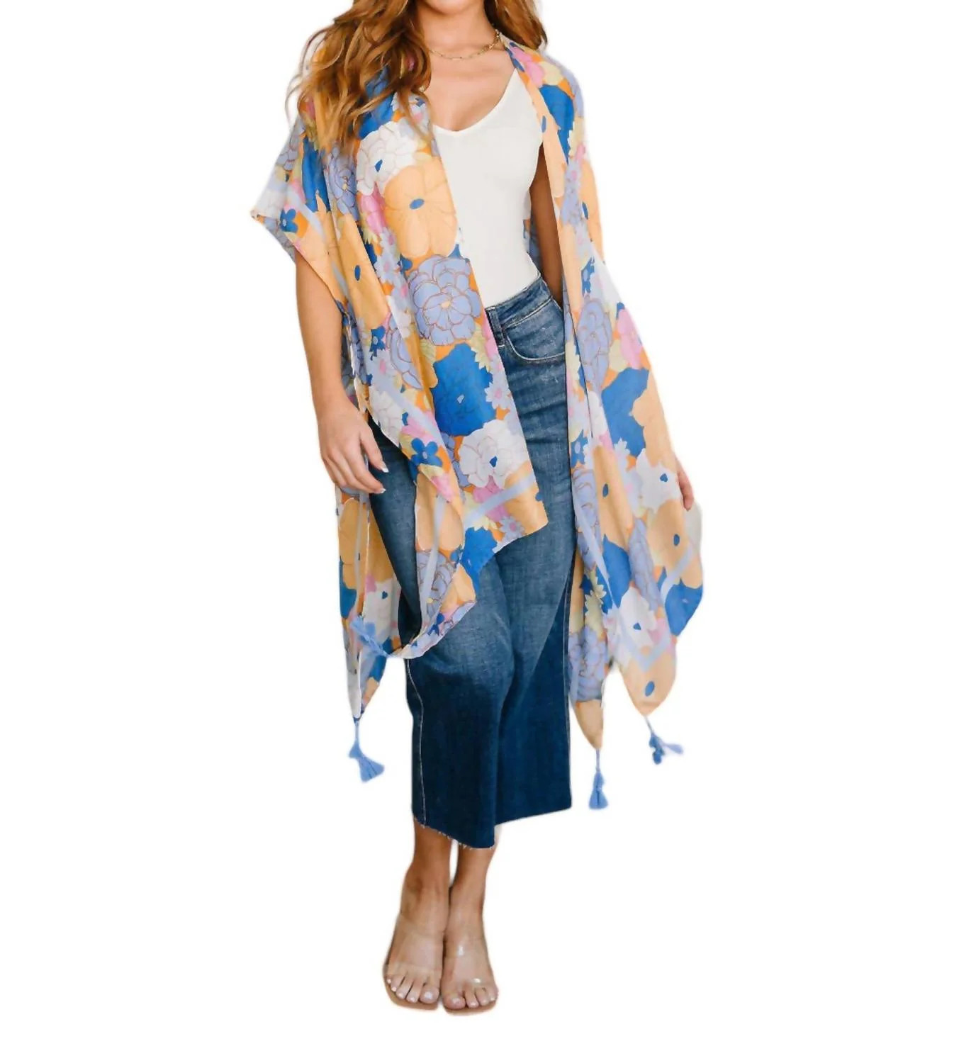 Island Living Floral Kimono! In Multi Color | Shop Simon