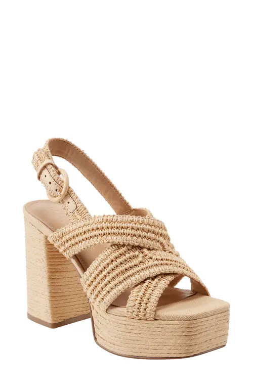 Marc Fisher LTD Caddy Platform Sandal in Light Natural at Nordstrom, Size 10 | Nordstrom