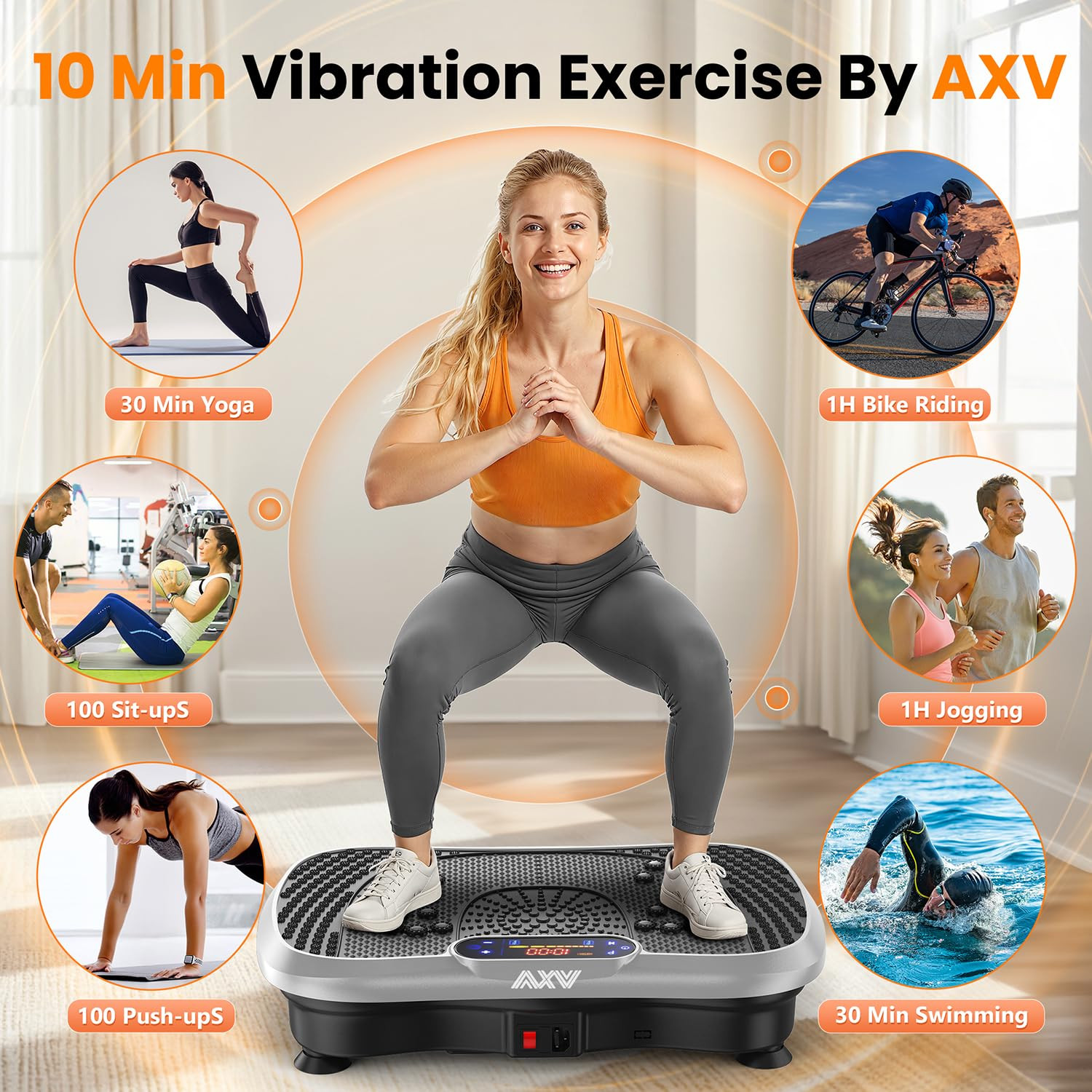 AXV Vibration Plate Fitness Platform Exercise Machine Vibrating Shaking Full Body Shaker Workout ... | Amazon (US)