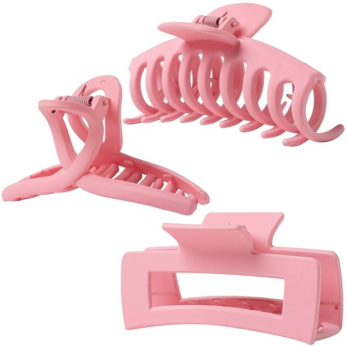 Kitiin Dorable Pink Claw Clips for Women Girls normal hair fine hair,Rose Nonslip Jaw Hair Clips ... | Amazon (US)
