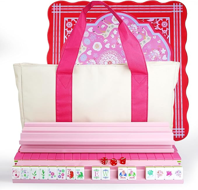 American Mahjong Game Set, Portable Carrying Bag,Acrylic 160 Tiles,Western Mahjong Tiles Set,Comp... | Amazon (US)