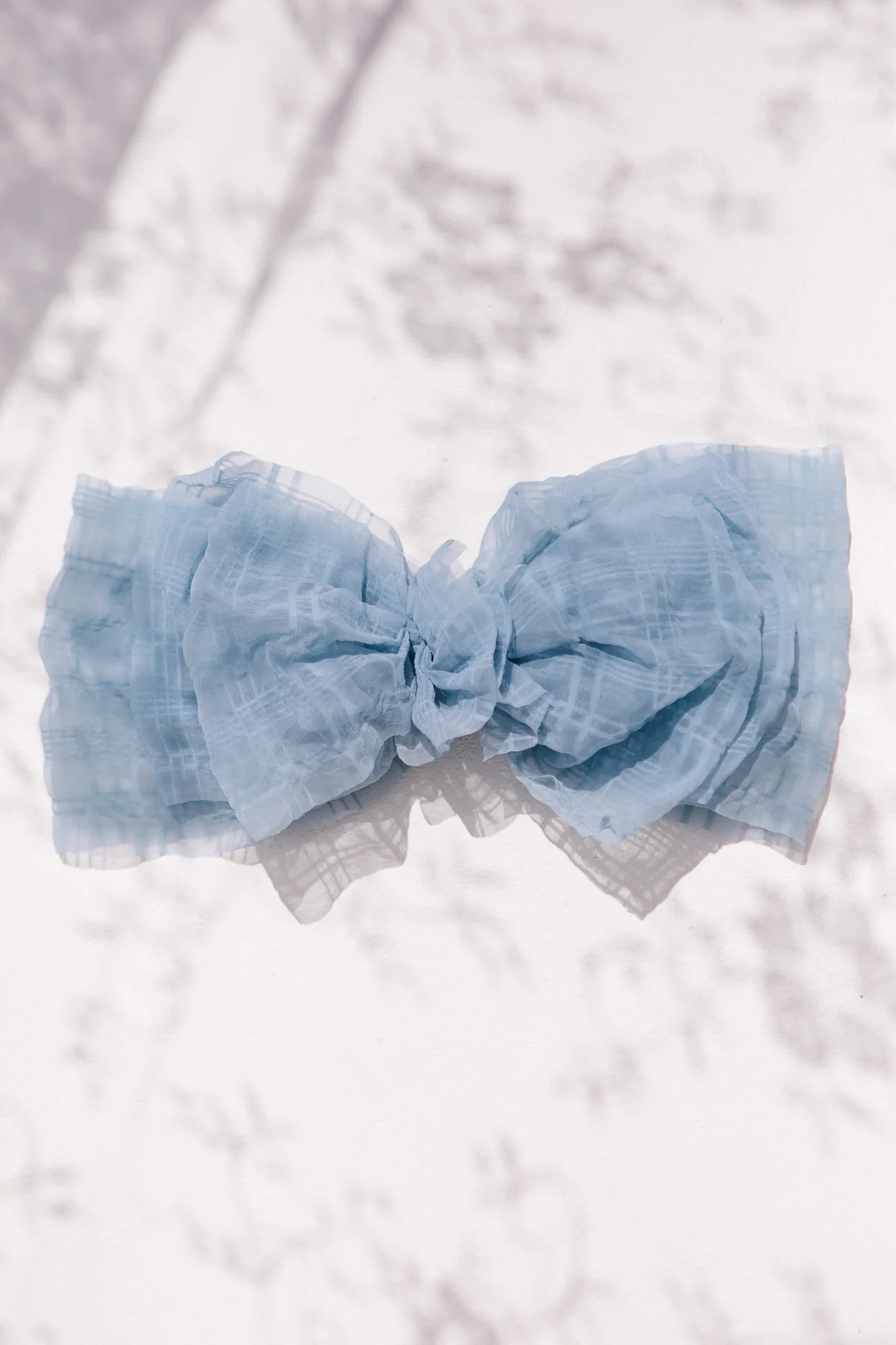 Blue Ruffled Bow Clip | Ivy City Co