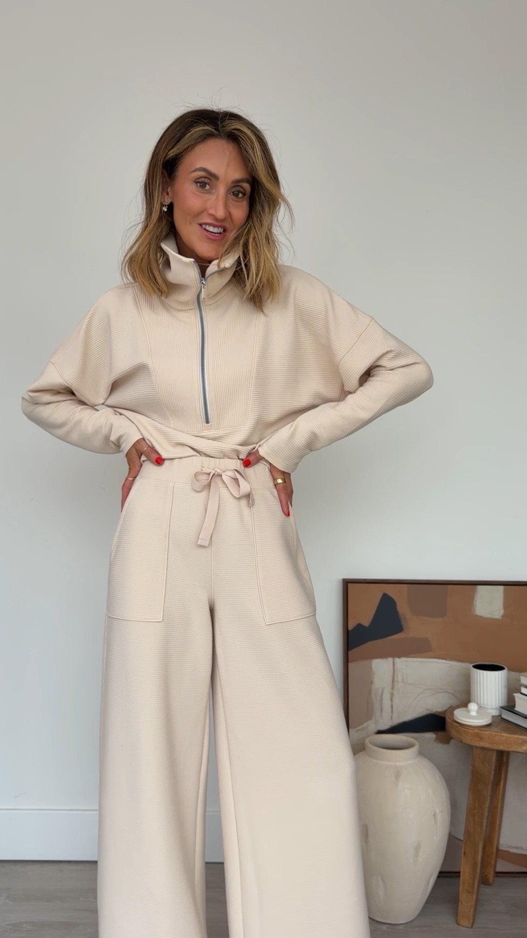 20% off sitewide @Spanx  sale starts now! I’m wearing an XS in the top & bottom. This new ribbed material is amazing, I’m obsessed! And this set goes far beyond the airport… perfect for errands, meetings, and day-to-day.