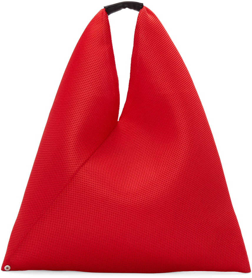 Mm6 Maison Margiela Red Net Mesh Tote | SSENSE