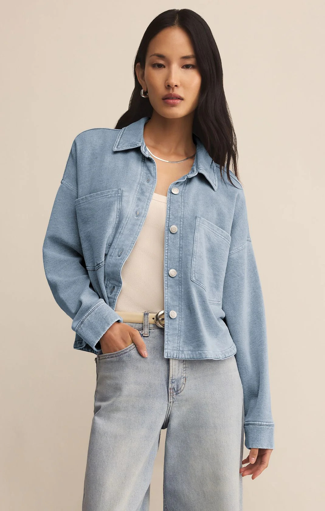 All Day Cropped Knit Jacket | Studio 4 Threads