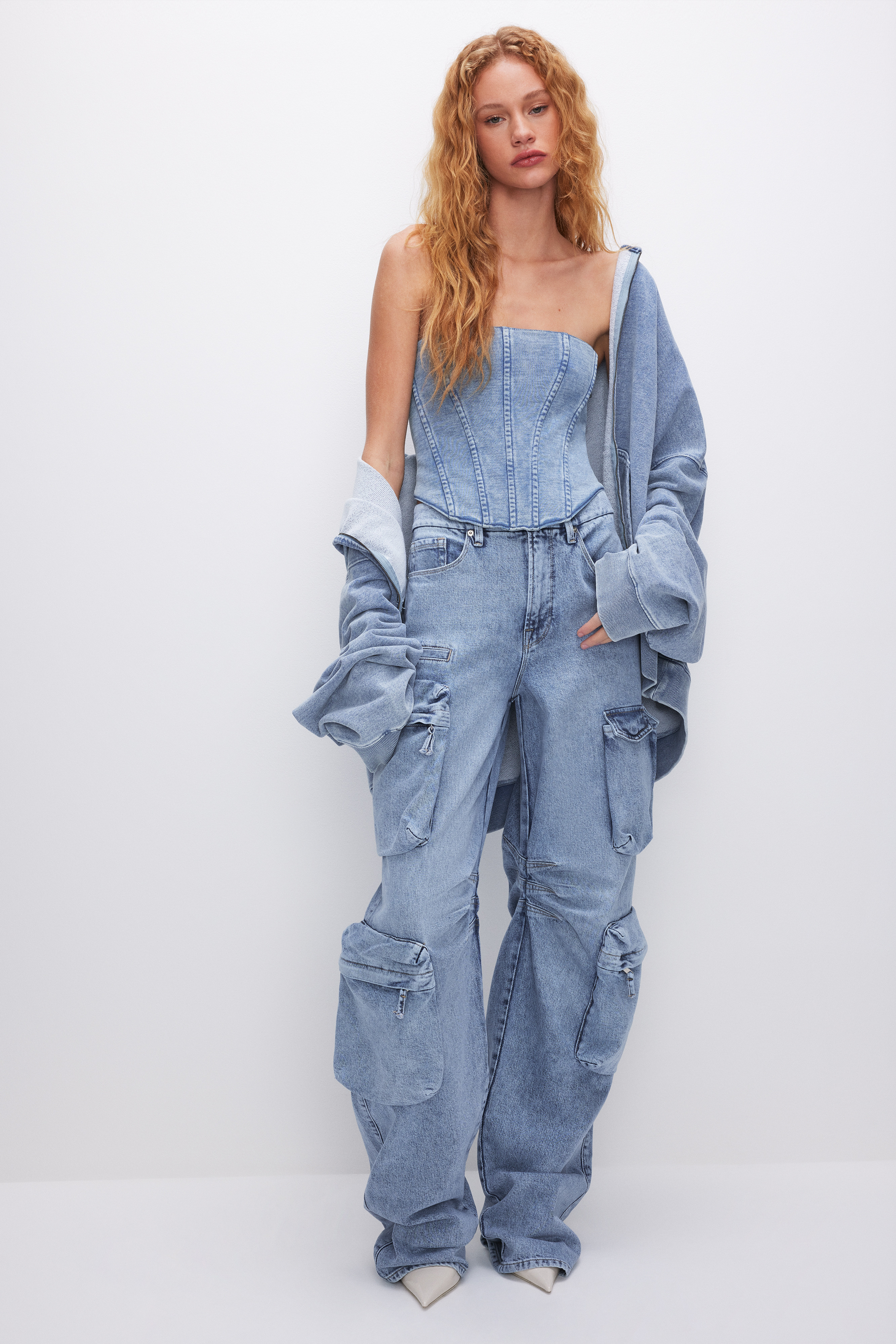 DENIM CARGO PANTS | Good American