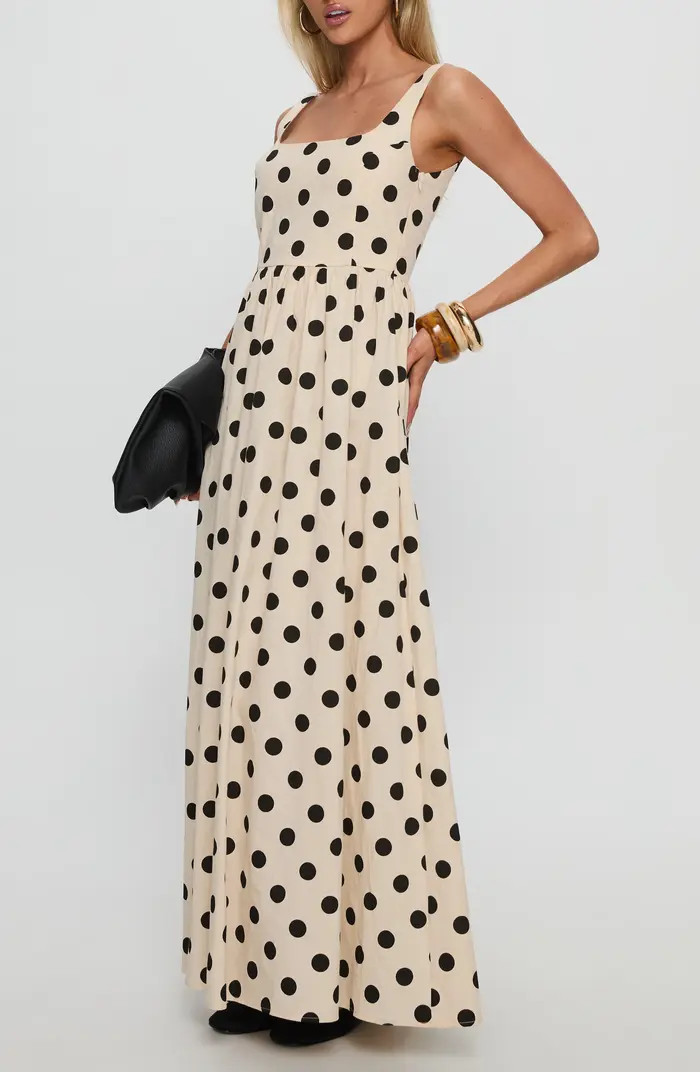 Princess Polly Cartmel Polka Dot Cotton Maxi Dress | Nordstrom | Nordstrom