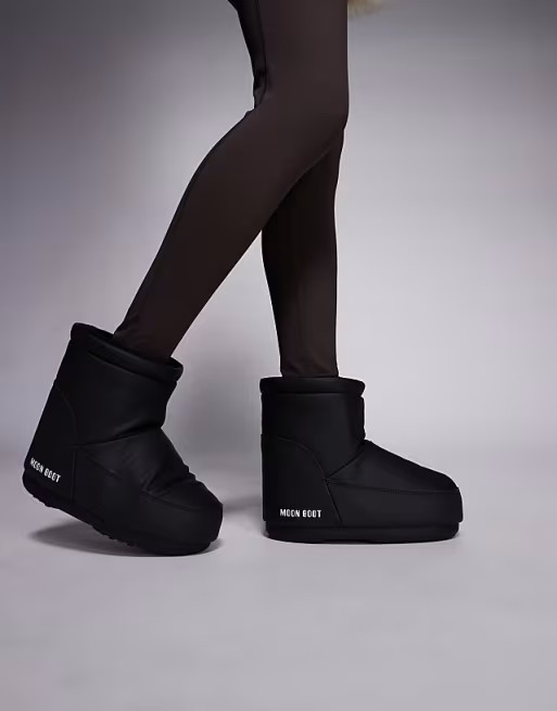 Moon Boot – Icon Low Nolace – Gummistiefel in Schwarz | ASOS (Global)