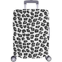 Snow Leopard Luggage Cover, Animal Print Black White Suitcase Bag Protector Washable Carry On Wrap Small Large Travel Gift | Etsy (US)