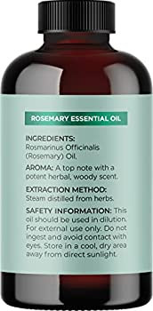 Pure Rosemary Essential Oil for Aromatherapy - Pure Rosemary Oil for Hair Skin and Nails - Refres... | Amazon (US)