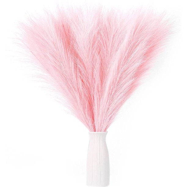 6PCS Faux Pampas Grass 17"/43cm Artificial Pompous Grass Fake Pompass Branches Vase Filler Flower... | Walmart (US)