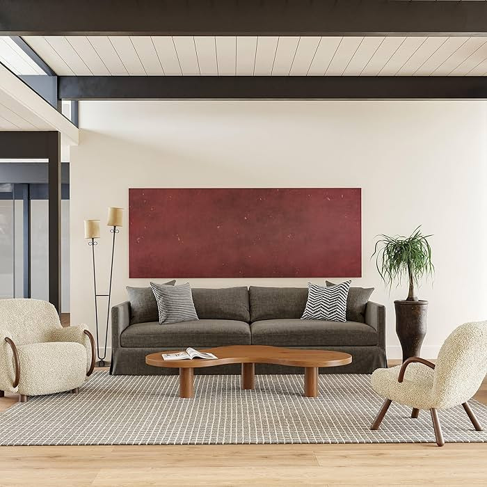 Rugs USA Melrose Checked Wool Area Rug - 6x9 Area Rug Farmhouse Grey for Living Room Bedroom Dini... | Amazon (US)