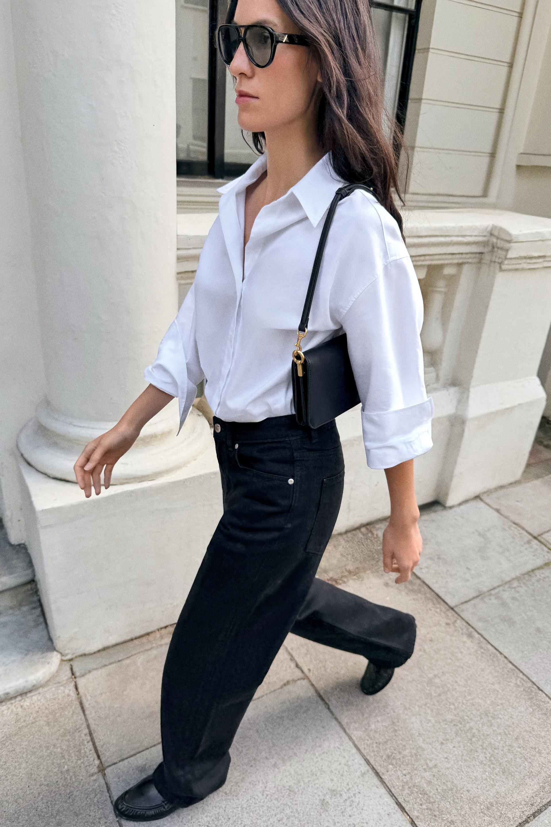 Zara - Basic Poplin Shirt - White - Xs - Woman | Zara UK