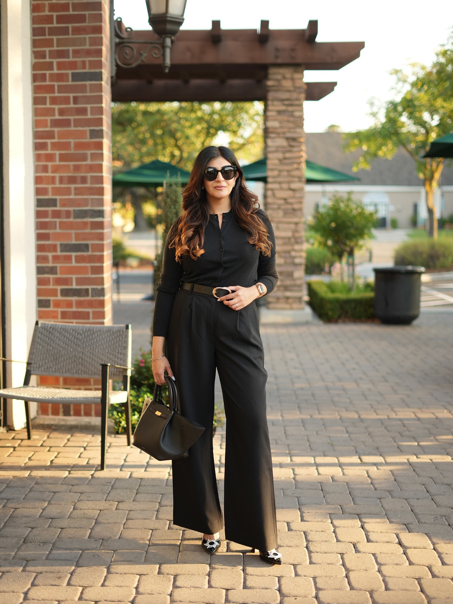 A classic workwear look - all black! This cardigan sweater paired with my favorite work pants is so classic and chic for fall workwear. Here in black but I’m sure all brown would look good too! Workwear / fall office looks / corporate outfits / business casual / Jcrew / Abercrombie & Fitch

#LTKCyberWeek #LTKSaleAlert #LTKWorkwear