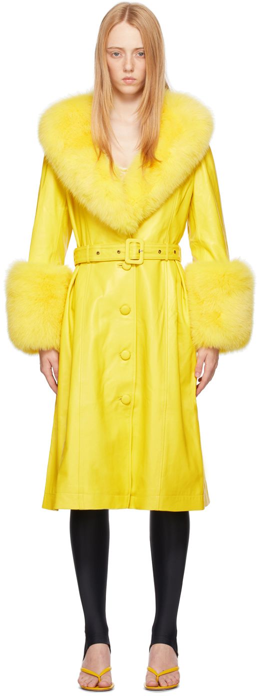 Yellow Fur Foxy Coat | SSENSE