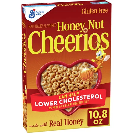 Honey Nut Cheerios, Cereal with Oats, Gluten Free, 10.8 oz | Walmart Online Grocery