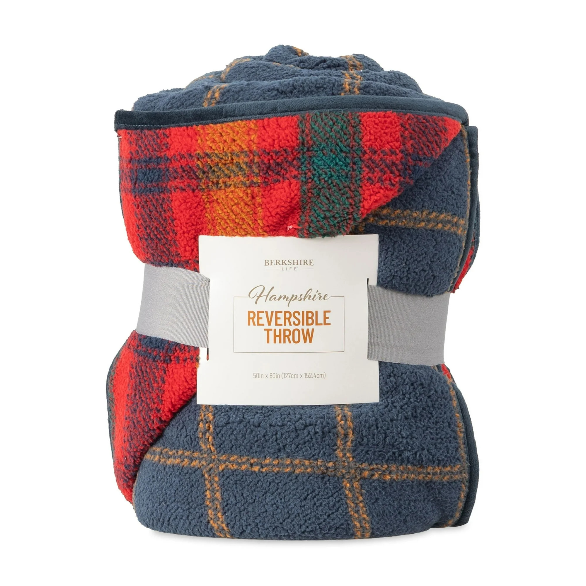Berkshire Life Reversible Printed Hampshire Throw, Oversized, Angela Hazy Plaid | Walmart (US)