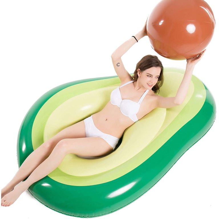 Jasonwell Inflatable Avocado Pool Float Floatie with Ball Swimming Floaty Party Toys Lounge Raft | Walmart (US)