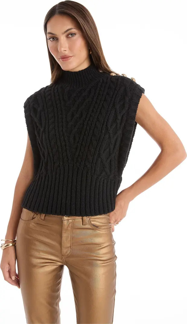 Raina Cable Knit Button Sweater | Nordstrom