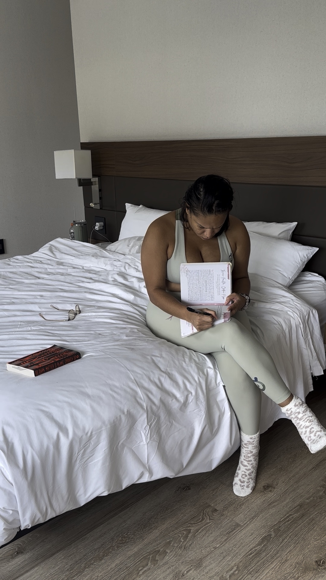 This devotional has been spot on for me everyday. It’s an absolute game changer for my time with the Holy Spirit 🙏🏽. 

The set I’m wearing isn’t sold on Peloton anymore but here’s a similar set from Savage Fenty! 
 #devotional 