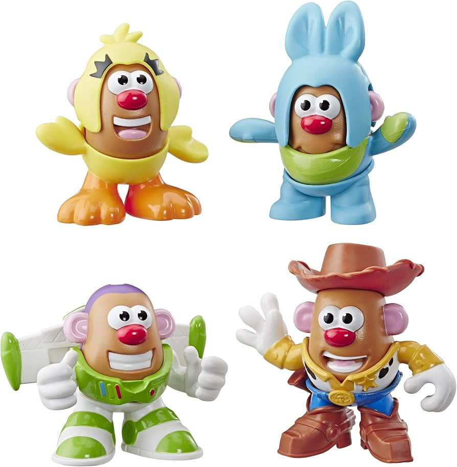 Potato Head Mr Disney/Pixar Toy Story Mini 4 Pack Buzz, Woody, Ducky, Bunny Figures Toy for Kids ... | Amazon (US)