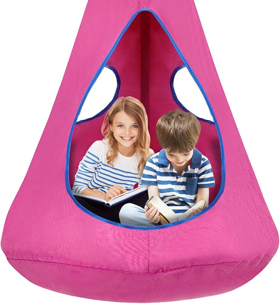 Kids Nest Swing Chair, Hanging Hammock Chair Nest Hammock Swing Chair with Pocket for Outdoor and... | Amazon (US)
