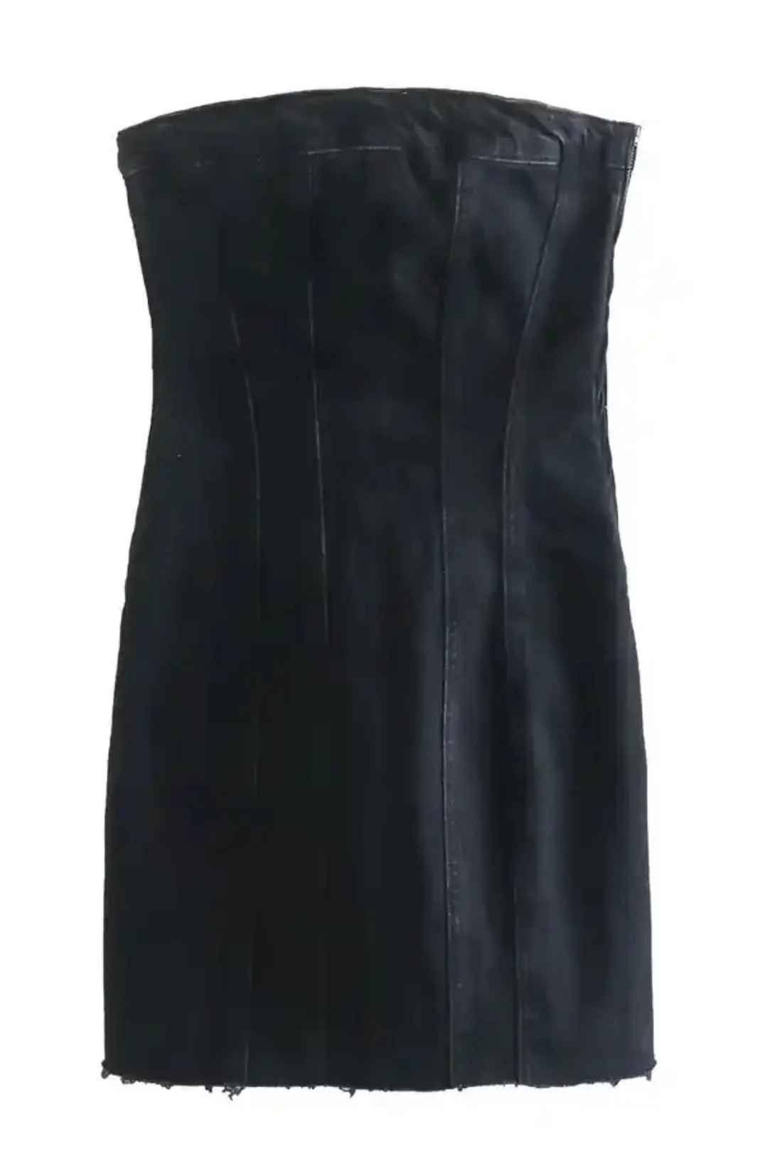 Jessica Bara Danica Strapless Denim Mini Dress Medium / Black | JESSICA BARA