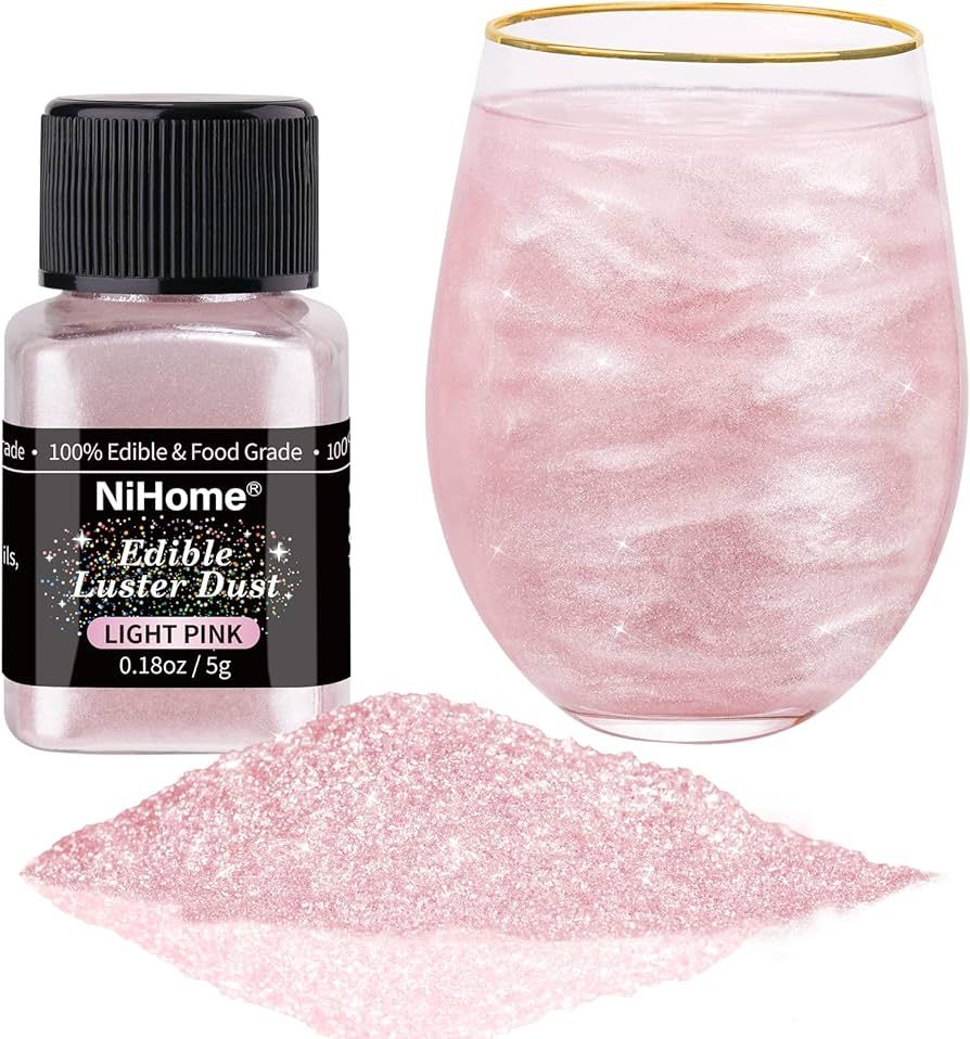 NiHome Edible Food-Grade Glimmer Powder Glitter Luster Dust Metallic Fancy Food Decorating Sprink... | Amazon (US)