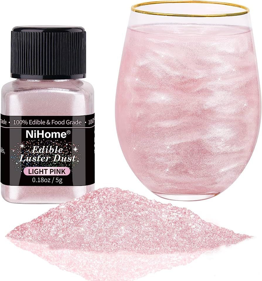 NiHome Edible Food-Grade Glimmer Powder Glitter Luster Dust Metallic Food Decorating Sprinkle Gli... | Amazon (US)