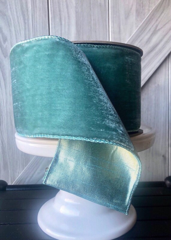 10 Yards 4 Inch Wired Ribbon Velvet Wired Ribbon Velvet | Etsy | Etsy (US)