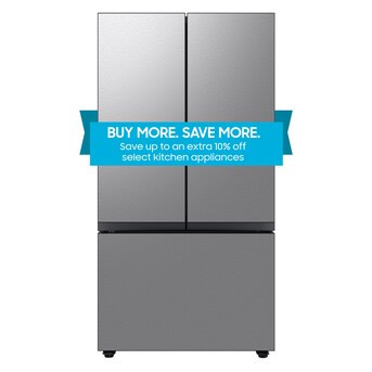 Samsung Bespoke 30.1-cu ft Smart French Door Refrigerator with Dual Ice Maker (Stainless Steel- A... | Lowe's