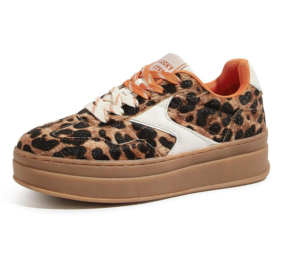 LUCKY STEP Platform Retro Sneakers for Women Fashion Casual Gum Thick Sole Rubber Sole Comfort Sk... | Amazon (US)