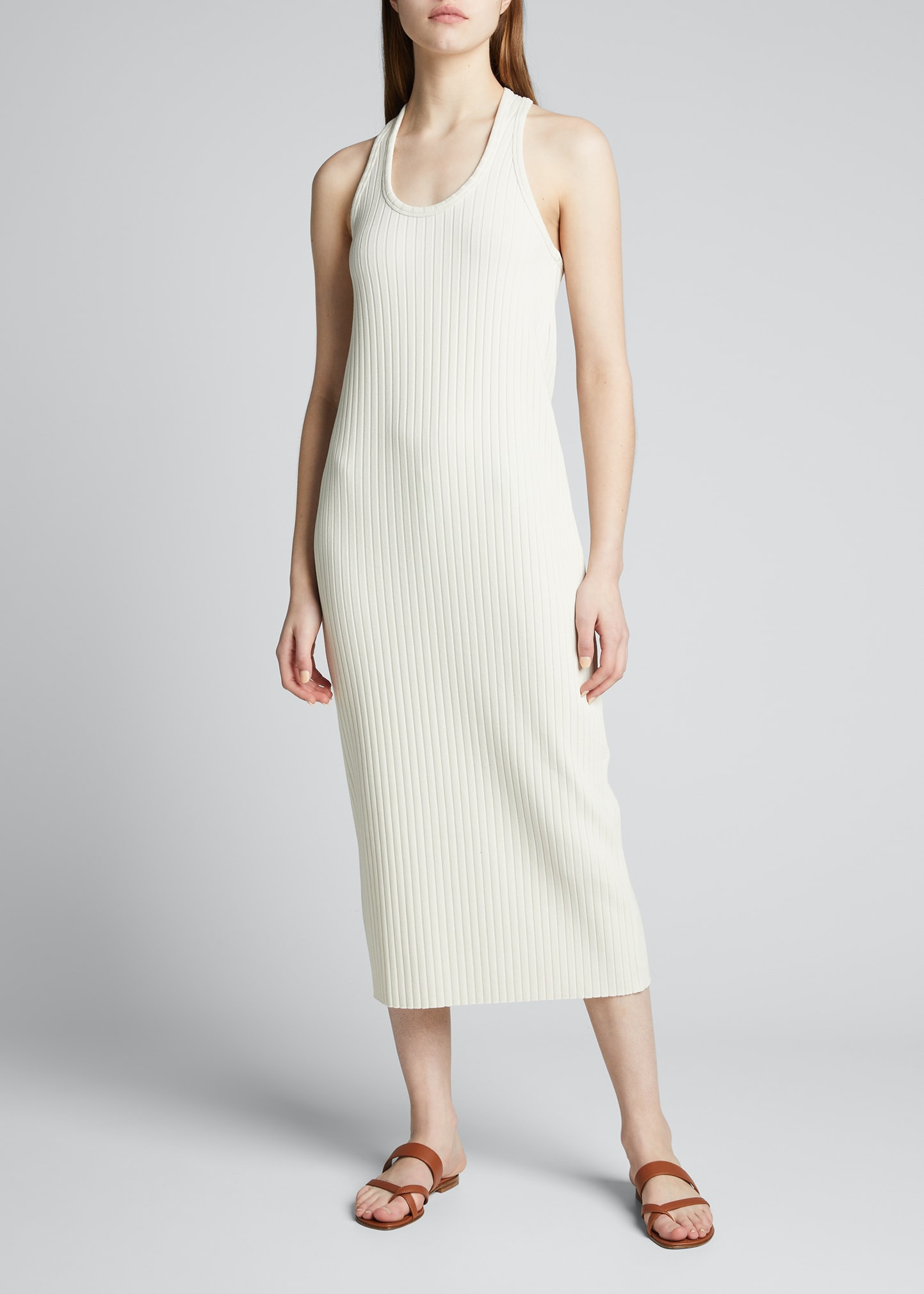 Ribbed Scoop-Neck Midi Tank Dress | Bergdorf Goodman