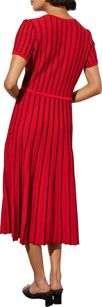 Ming Wang Stripe A-Line Midi Sweater Dress | Nordstrom | Nordstrom