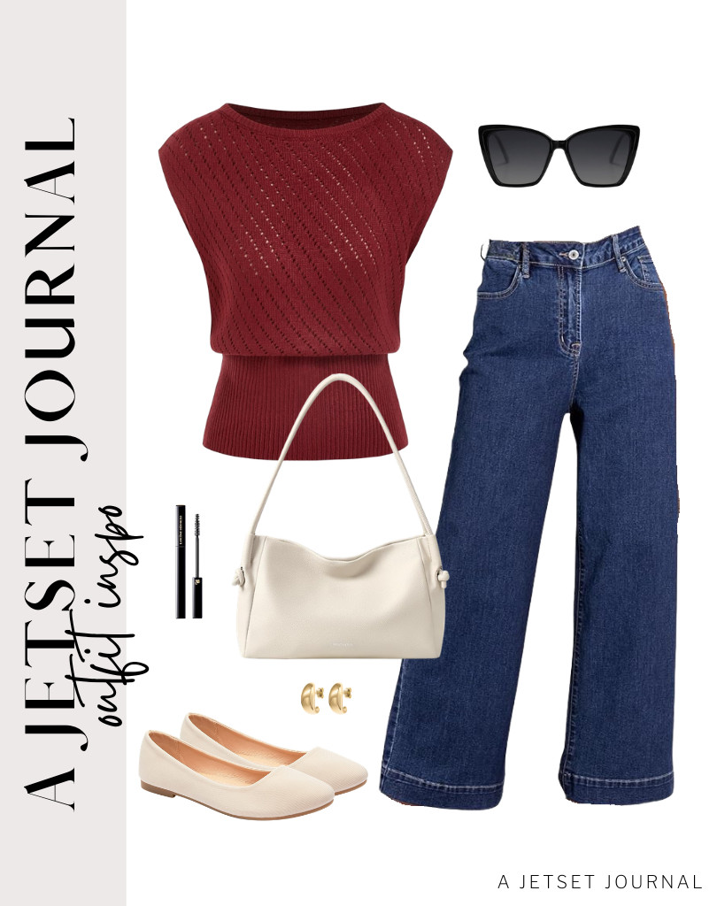 This red cap-sleeve going-out top from CIDER is perfect for these jeans from DOKOTOO. For your bag, BOSTANTEN has this shoulder bag that goes with the fit, and these ballet flats from Obtaom pair well with it.

#LTKSeasonal #LTKSaleAlert #LTKTravel
 

 