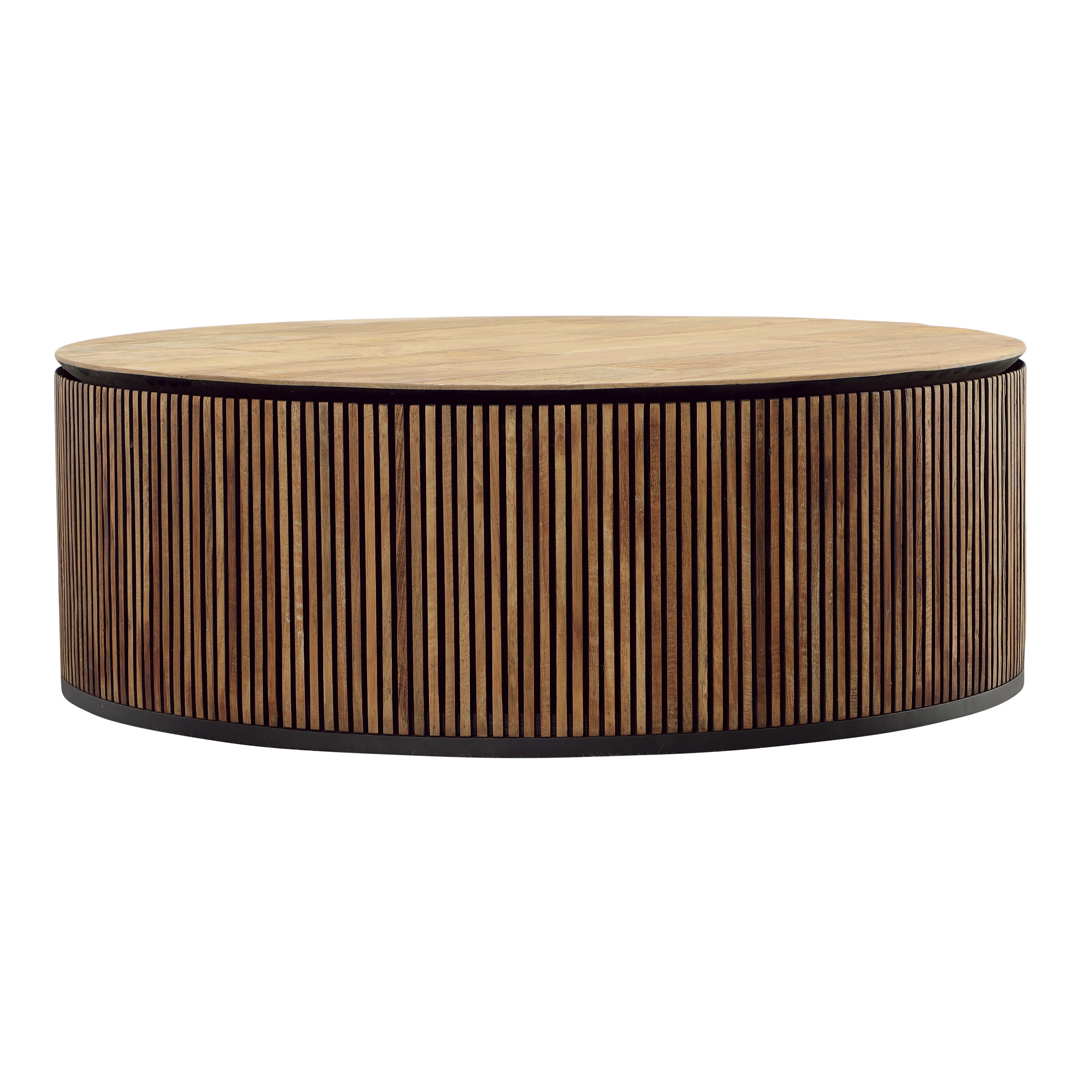 Dabney 40" Round Teak Wood Coffee Table, Natural | Wayfair North America