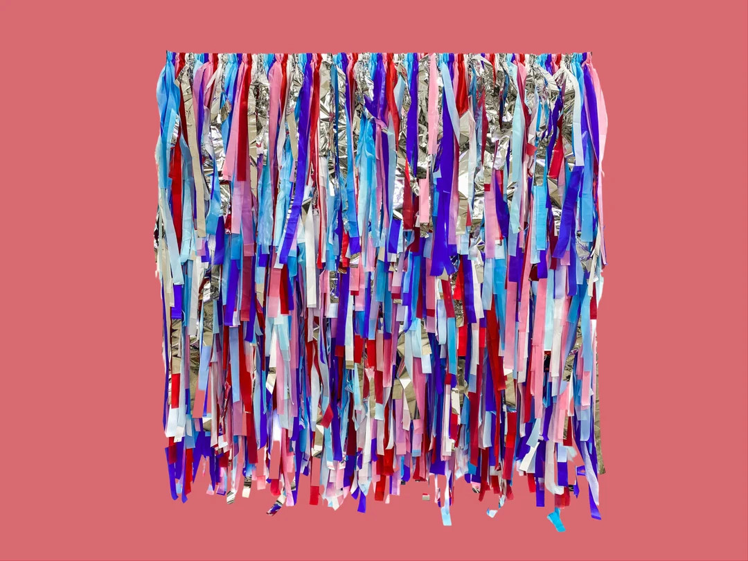 Ready To Ship - Party In The USA Fringe Backdrop | July 4th | Patriotic Party Decor | Independenc... | Etsy (US)