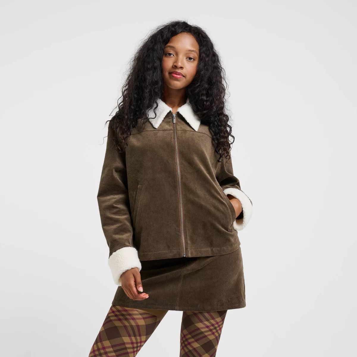 Women's dELiA*s Corduroy Zip-Up Jacket - Brown 3X | Target