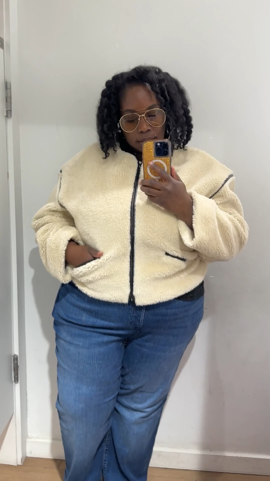 Found the cutest Sherpa jacket. I’m wearing an XXL

#LTKMidsize #LTKOver40 #LTKPlusSize