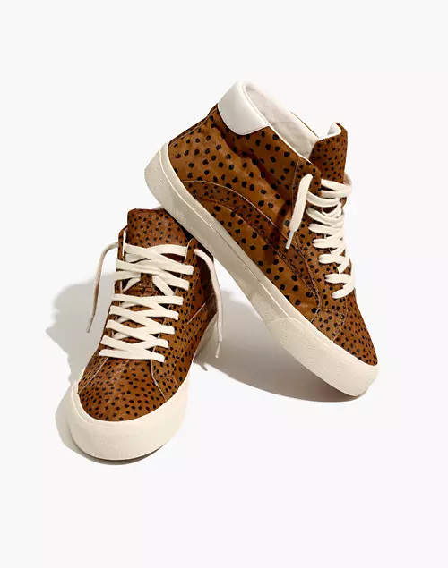Sidewalk High-Top Sneakers in Spot Dot Calf Hair | Madewell