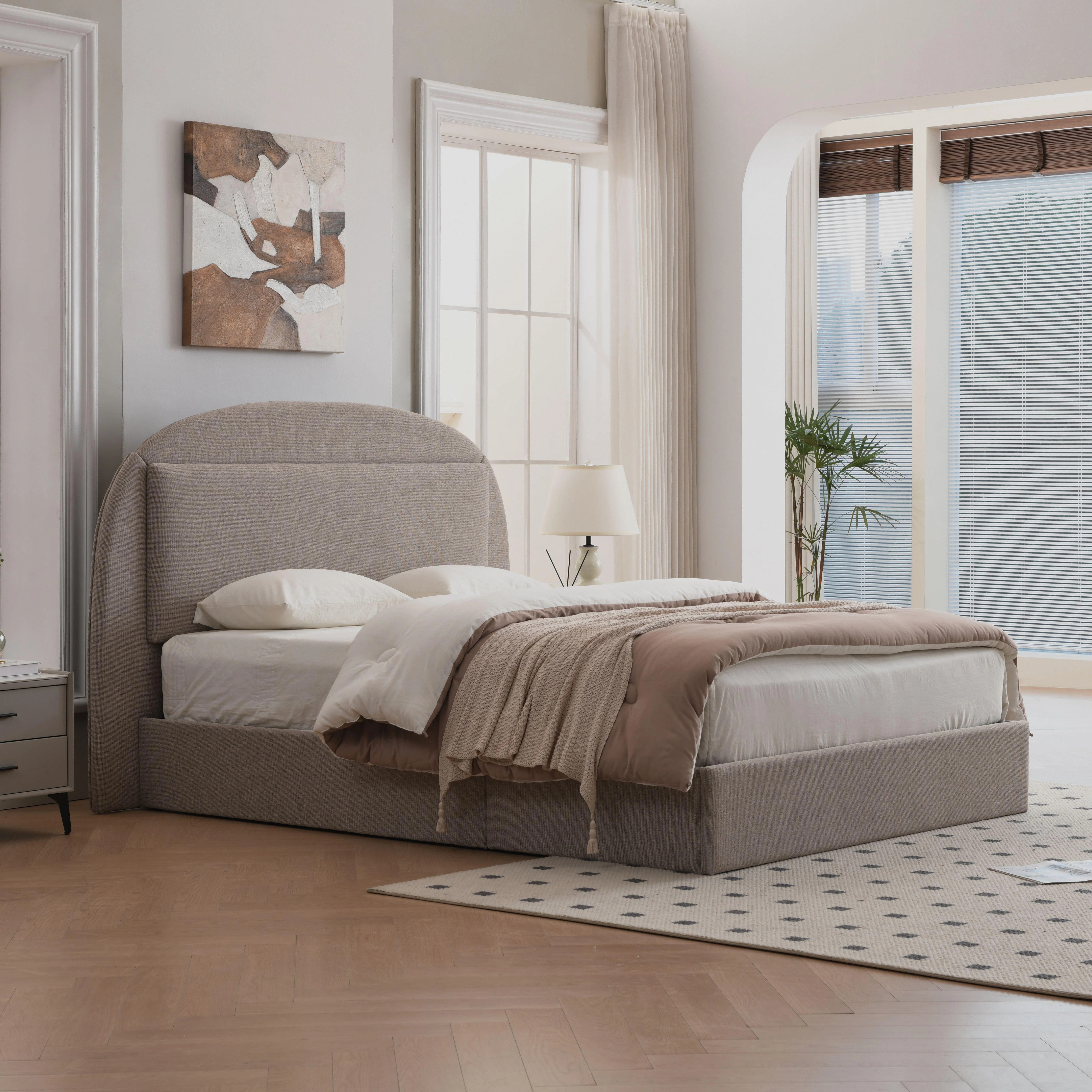 Theodore Hydraulic Lift  Up Storage Upholstered Bed | Wayfair North America
