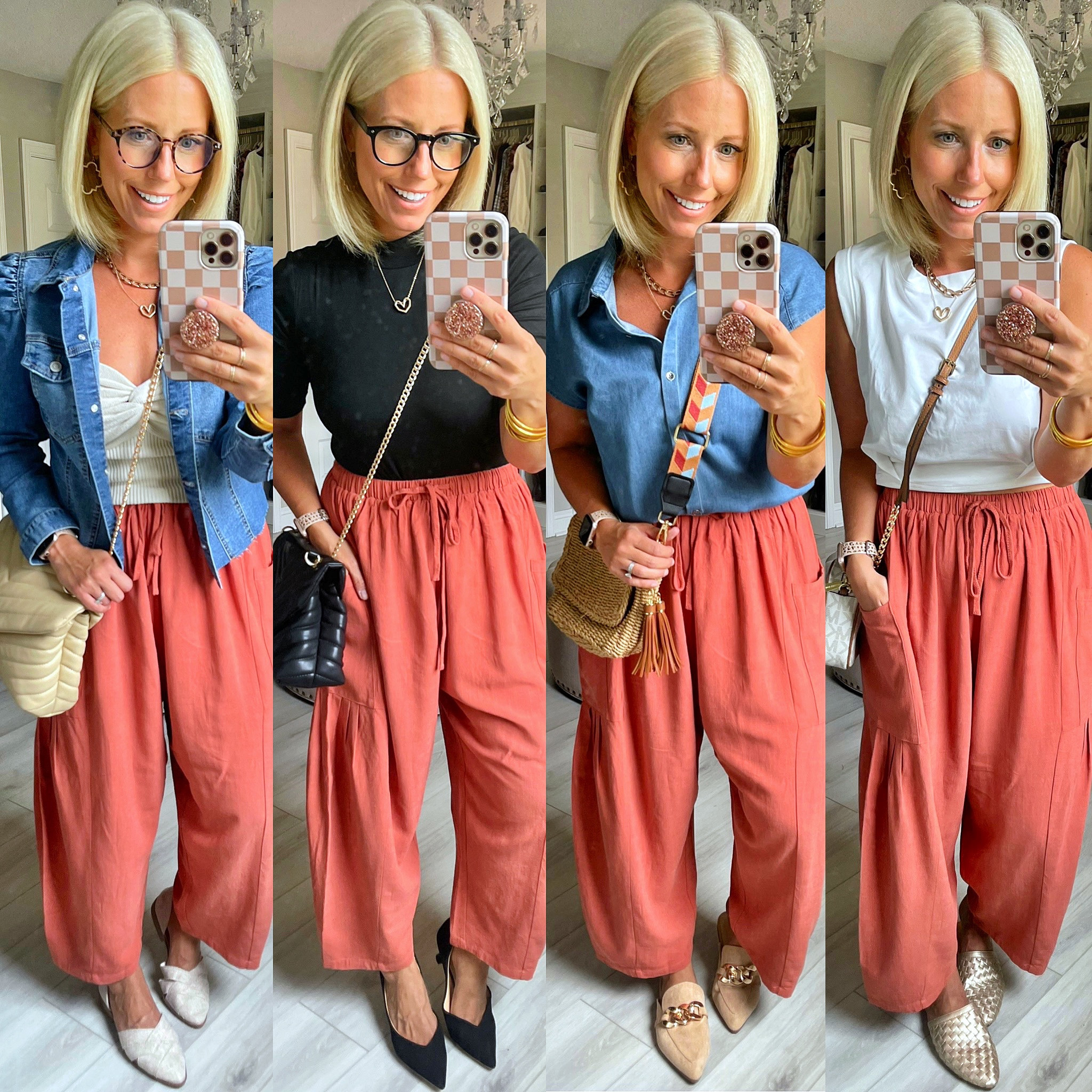 These comfy @amazon wide leg pants are the perfect transition piece your wardrobe needs!!!!!! The style options are endless as they look great with heels, flats, mules, or even sneakers!!!!!
If you’d like to join me in styling the same item several ways then simply use #mixitupmonday and tag me in your stories so I can share it!!!!
⬇️⬇️⬇️
Wearing size small in everything!!!
Heels sized up 1/2 size
Chain mules sized up 1/2 size
Metallic mules sized up an entire size
Flats TTS 

#LTKstyletip #LTKSeasonal #LTKunder50