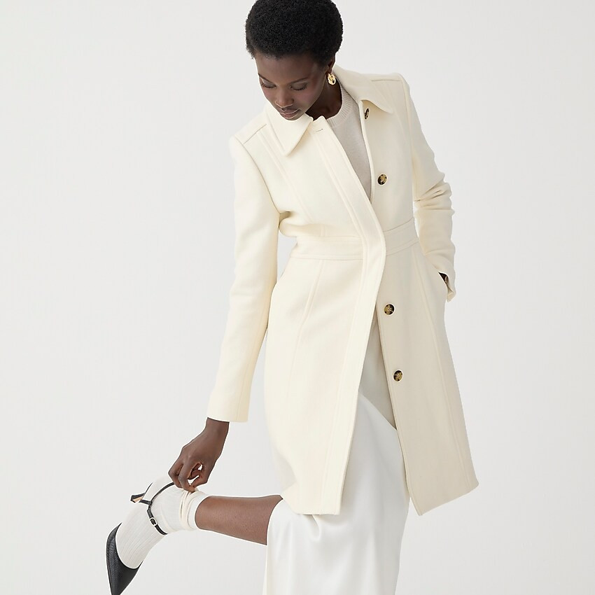 New lady day topcoat in Italian double-cloth wool | J. Crew US