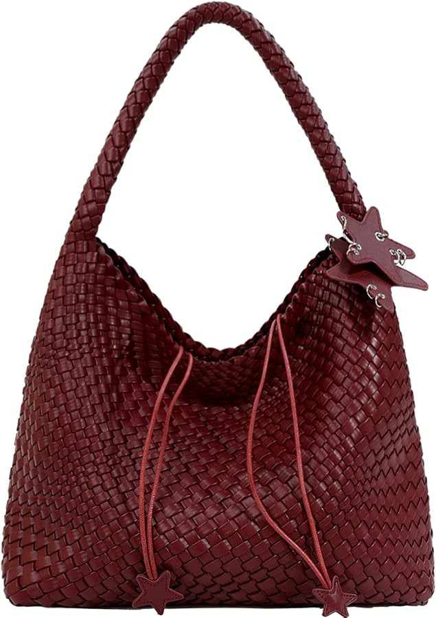 Woven Tote Bag for Women, Shoulder Handbags, Beach Hobo, Handwoven Satchel Underarm Bag, Top-Hand... | Amazon (US)