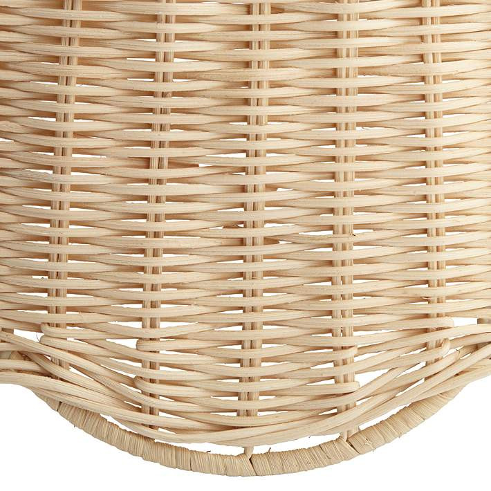 Unbleached Rattan Drum Lamp Shade 13x15.5x11.75 (Spider) - #327Y9 | Lamps Plus | Lamps Plus